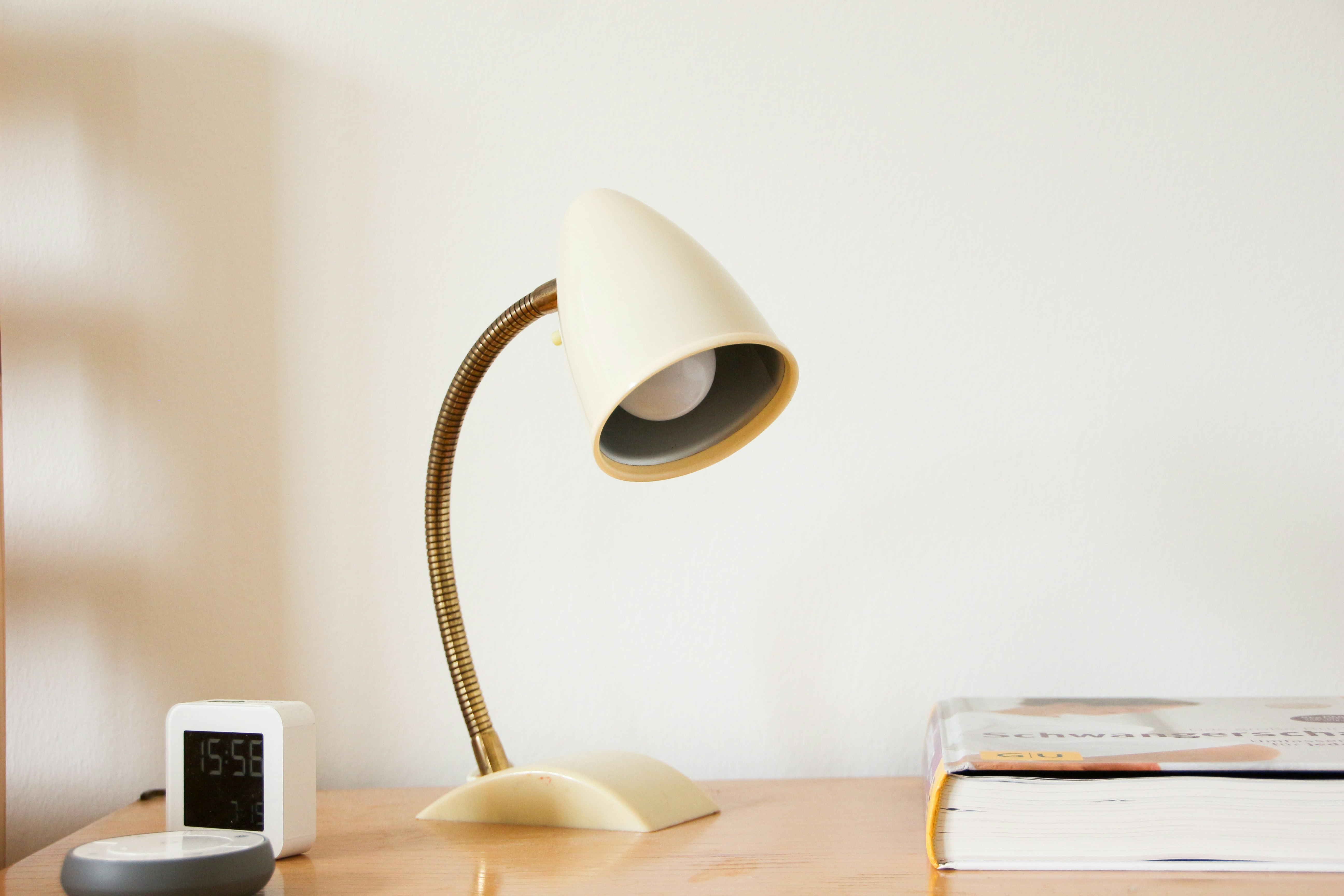 white table lamp